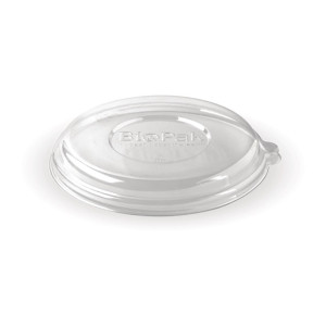 BioPak rPET Lids for BioPak BioCane 800-1180ml 24-40oz Bowls (400 Pack)