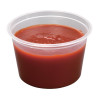 Fiesta Recyclable Plastic Microwavable Deli Pot 100ml / 3.5oz (100 Pack)