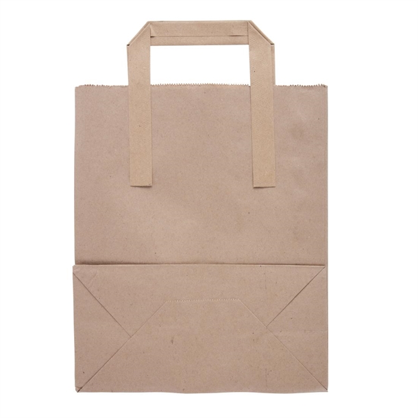 Fiesta Compostable Recycled Brown Paper Carrier Bags Medium (250 Pack)