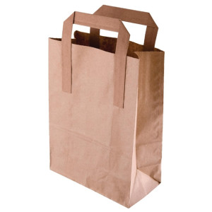 Fiesta Compostable Recycled Brown Paper Carrier Bags Large (250 Pack)