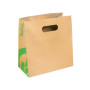 BioPak BioPaper Small Die Cut Handle Kraft paper Bags - 270 x 280 x 150 (250 Pack)