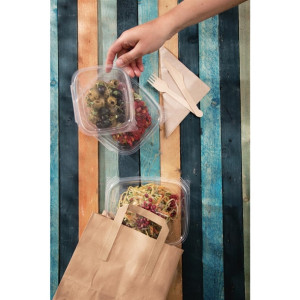 Fiesta Recyclable Flat Handle Paper Bags Brown (250 Pack)