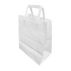 Fiesta Recyclable Flat Handle White Paper Bags Large (250 Pack)