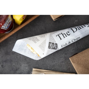 Greaseproof Paper Squares Newsprint