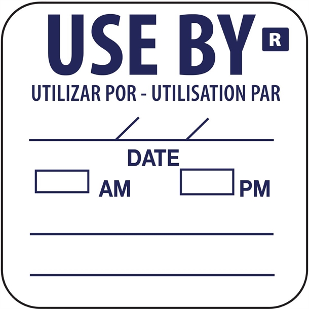 Hygiplas Removable Use By Labels (1000 Pack)