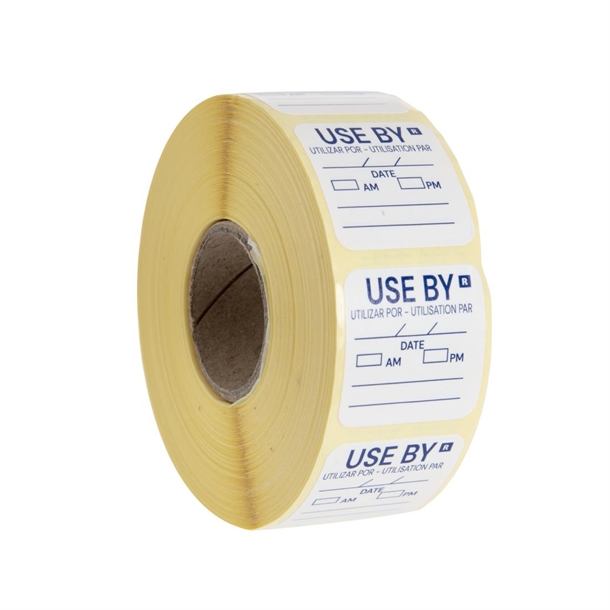 Hygiplas Removable Use By Labels (1000 Pack)