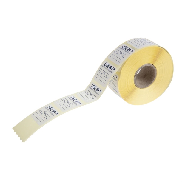 Hygiplas Removable Use By Labels (1000 Pack)