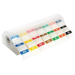 Hygiplas Dissolvable Colour Coded Food Labels with 50mm Dispenser