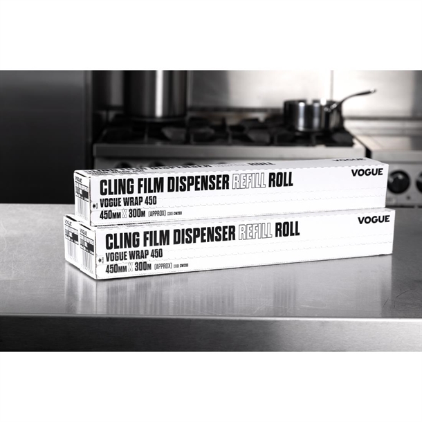Vogue Cling Film 300m fits Wrap450 Dispenser (3 Pack)