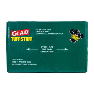 Glad tuff stuff garbage bag dispenser XL 70-77ltr (200 Pack)