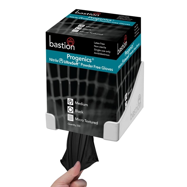 Bastion Progenics - Nitrile Ultra Soft Powder Free Gloves - Black - Pack 250