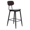Durafurn Austin Barstool Black PU Vinyl Seat & Wenge Backrest (2 Pack)