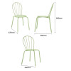 Bolero Adeline Side Chair Light Green (4 Pack)
