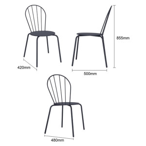Bolero Adeline Side Chairs Slate Blue (4 Pack)