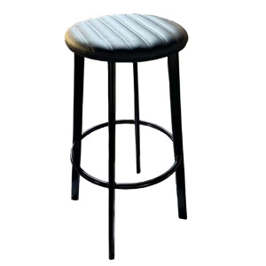 Durafurn Portland 750H Barstool Black Frame & Vinyl Seat (2 Pack)