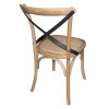 Bolero Natural Wooden Dining Chairs with Backrest (2 Pack)