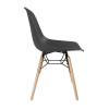 Bolero Arlo PP Moulded Side Chair Charcoal with Spindle Legs (2 Pack)