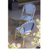 Bolero Parisian Style Rattan Side Chair Blue (2 Pack)