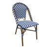 Bolero Parisian Style Rattan Side Chair Blue (2 Pack)