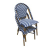 Bolero Parisian Style Rattan Side Chair Blue (2 Pack)