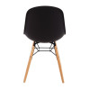 Bolero Arlo PP Moulded Side Chair Charcoal with Spindle Legs (2 Pack)