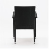 Bolero PE Wicker Armchairs Charcoal (4 Pack)