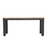 Bolero Rectangular Steel and Acacia Benches 1000mm (2 Pack)