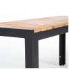 Bolero Rectangular Steel and Acacia Benches 1000mm (2 Pack)
