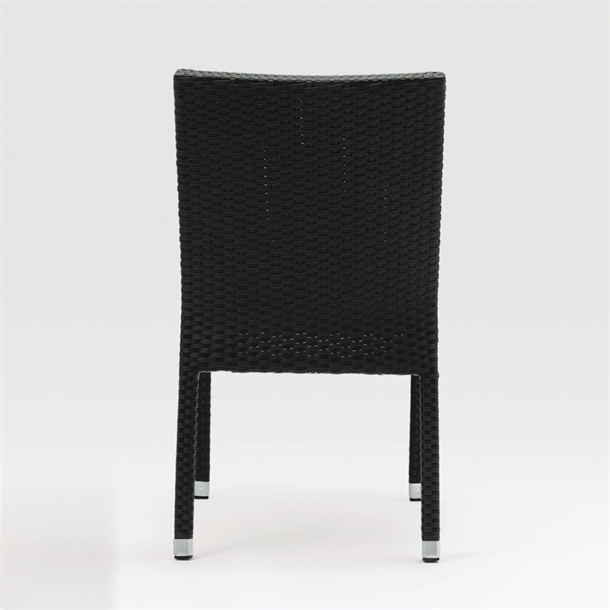 Bolero Wicker Side Chairs Charcoal (Pack of 4)