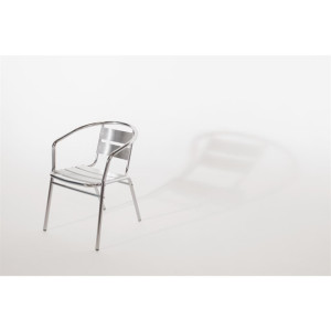 Bolero Aluminium Stacking Chairs 735mm (4 Pack)