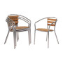 Bolero Aluminium & Ash Chairs (4 Pack)