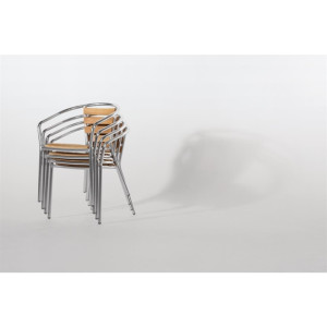 Bolero Aluminium & Ash Chairs (4 Pack)