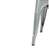Bolero Bistro Side Chairs with Wooden Seat Pad Galvanised Steel (4 Pack)
