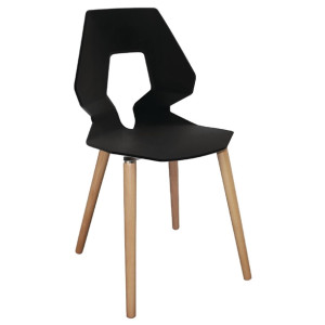 Bolero Black Polypropylene Angel Chairs (4 Pack)