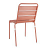Bolero Terracotta Slatted Steel Side Chairs (4 Pack)