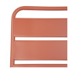 Bolero Terracotta Slatted Steel Side Chairs (4 Pack)