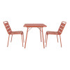 Bolero Terracotta Slatted Steel Side Chairs (4 Pack)