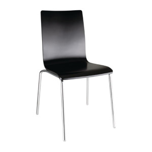 Bolero Black Square Back Side Chair (4 Pack)