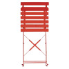 Bolero Red Pavement Style Steel Folding Chairs (Pack of 2)