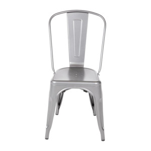Bolero Gun Metal Grey Steel Bistro Side Chair (4 Pack)