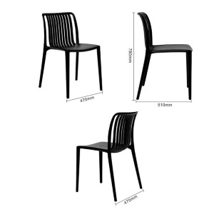 Bolero Verona Café Chairs Black (2 Pack)