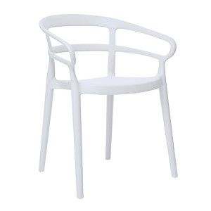Bolero Mateo Café Chairs White (2 Pack)