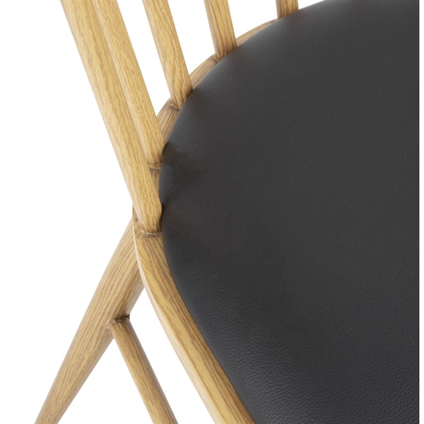 Bolero Harrowdene Padded Metal Side Chairs Wood Effect (2 Pack)