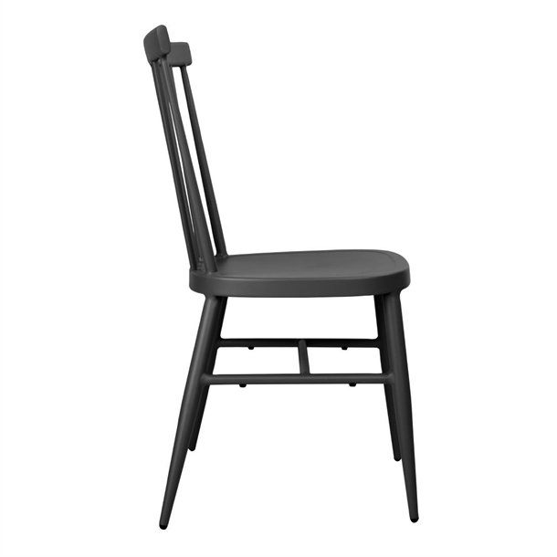 Bolero Windsor Aluminium Black Chairs (4 Pack)