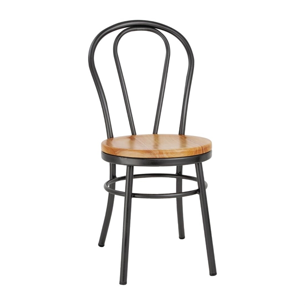 Bolero Clarisse Side Chairs Metallic Grey (2 Pack)