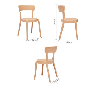 Bolero Mila Café Chairs Light Salmon (2 Pack)