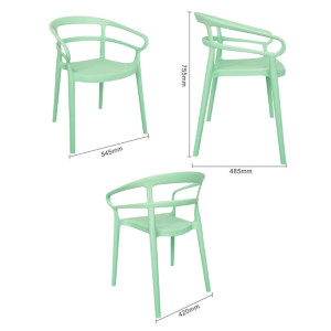 Bolero Mateo Café Chairs Mint Green (2 Pack)