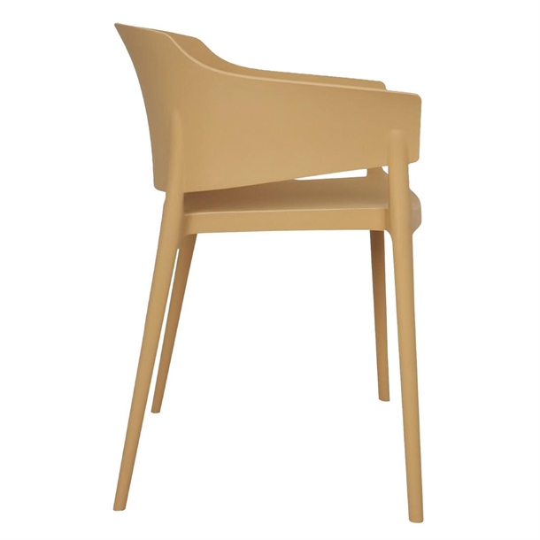 Bolero Lorenzo Cafe Chairs Warm Cream (2 Pack)