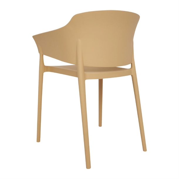 Bolero Lorenzo Cafe Chairs Warm Cream (2 Pack)