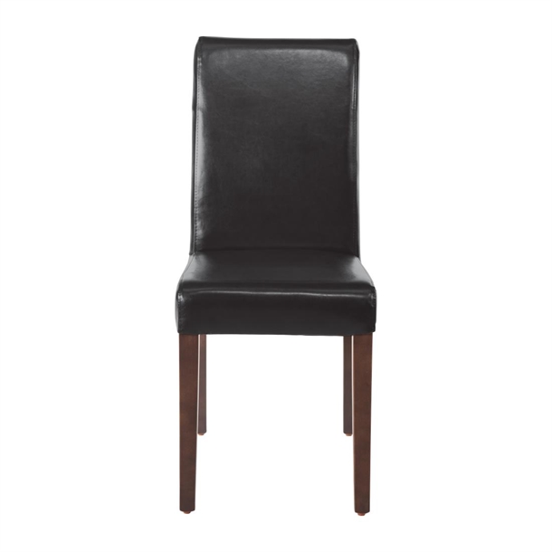 Bolero Faux Leather Dining Chairs Black (2 Pack)